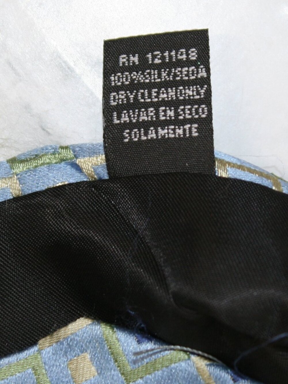 HAND CRAFTED Belt Necktie Upcycled Cummerbund Wrap Silk Wide Obi Waist Sash Blue - Picture 11 of 17
